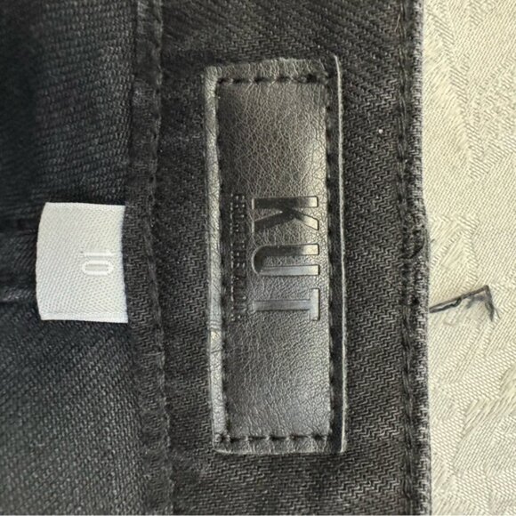 Kut From The Kloth Size‎ 10 High Rise Sienna Wide Leg Black Jeans Stretch - Picture 2 of 8